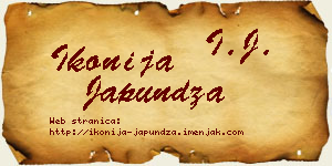 Ikonija Japundža vizit kartica